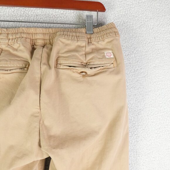 Marine Layer Sweatpants Mens Medium Beige Brown Slim Fit Heavyweight Cotton - Picture 4 of 12